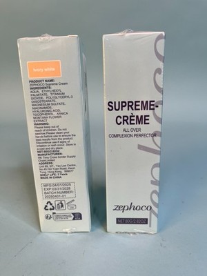 2 Supreme Crème All Over Complexion Perfector Zephoco, 2.82 Oz, Ivory White NIB