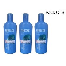 3 X Finesse Restore And Strengthen Hair Reviving Shampoo Conditioner 15 fl oz