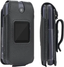 Leather Fitted Case for Alcatel Go Flip 4 / TCL Flip Pro Phone - Secure Form Fit