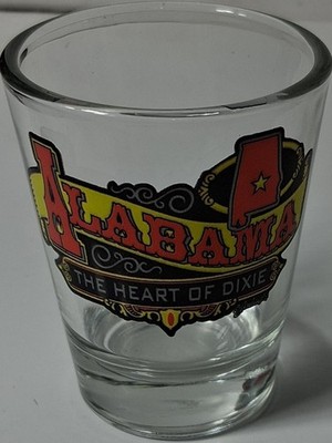 2oz Shot Glass Featuring Alabama ''The Heart Of Dixie'' Collectible (Heavy Duty)