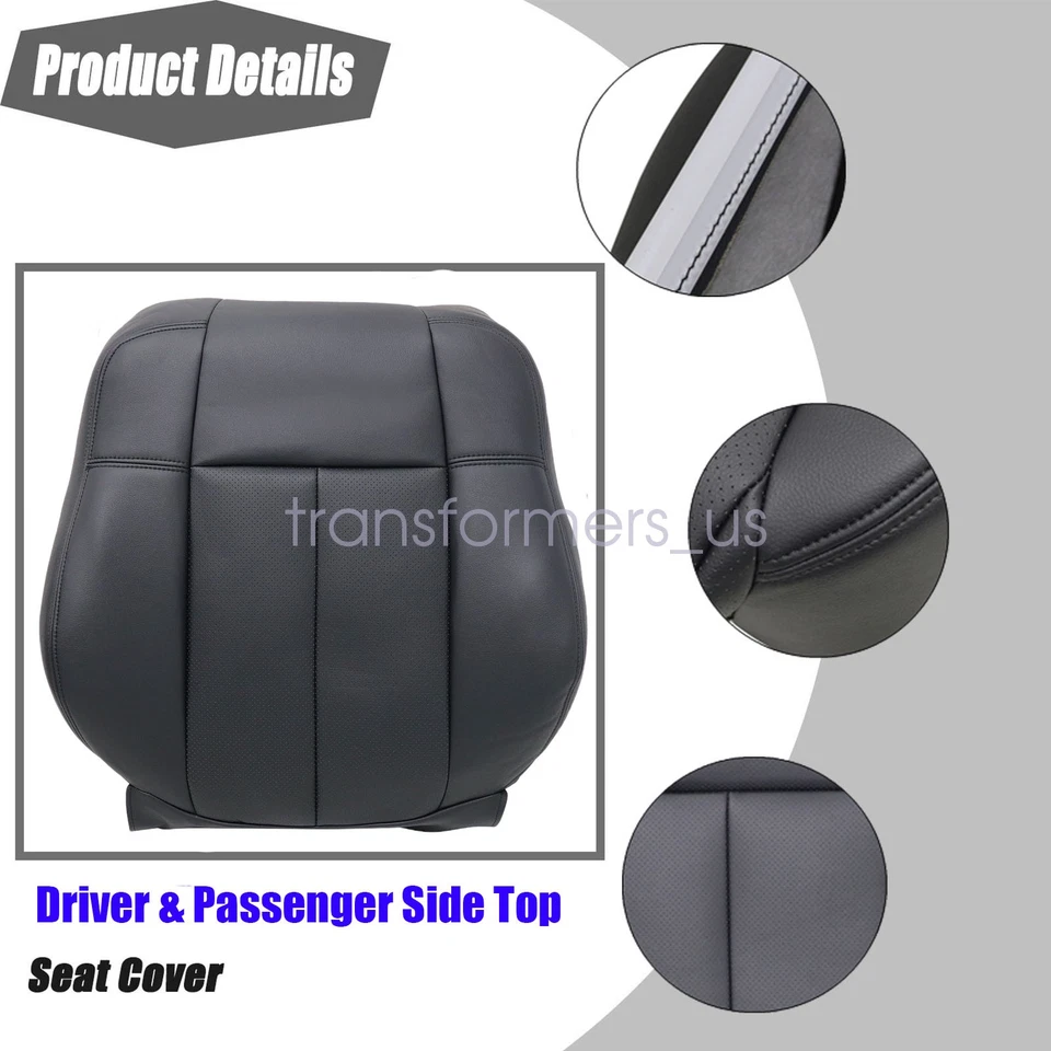 Cubierta de asiento de cuero negra para conductor y pasajero Infiniti M35 M45 2006-2010 Foto 4 de 4