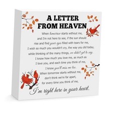 Memorial Gifts Wooden Block Sign Sympathy Gift for Loss of Mother Father