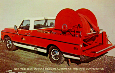 #ad #ad Vintage Fire Fighting Equipment Apparatus Hannay Hose Reel Advertising Card 1973 $23.14