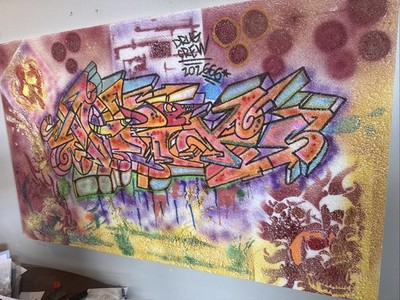 graffiti art original canvas Burner 1/1 WILDSTYLE TOPIK Drug CREW