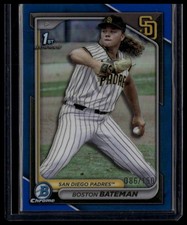 2024 Bowman Draft #BDC-34 Boston Bateman Chrome Blue Refractor #/150