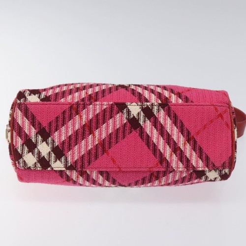 Borsa a mano BURBERRY Nova Check etichetta blu tela oro rosa originale 114824 - Foto 5 di 21