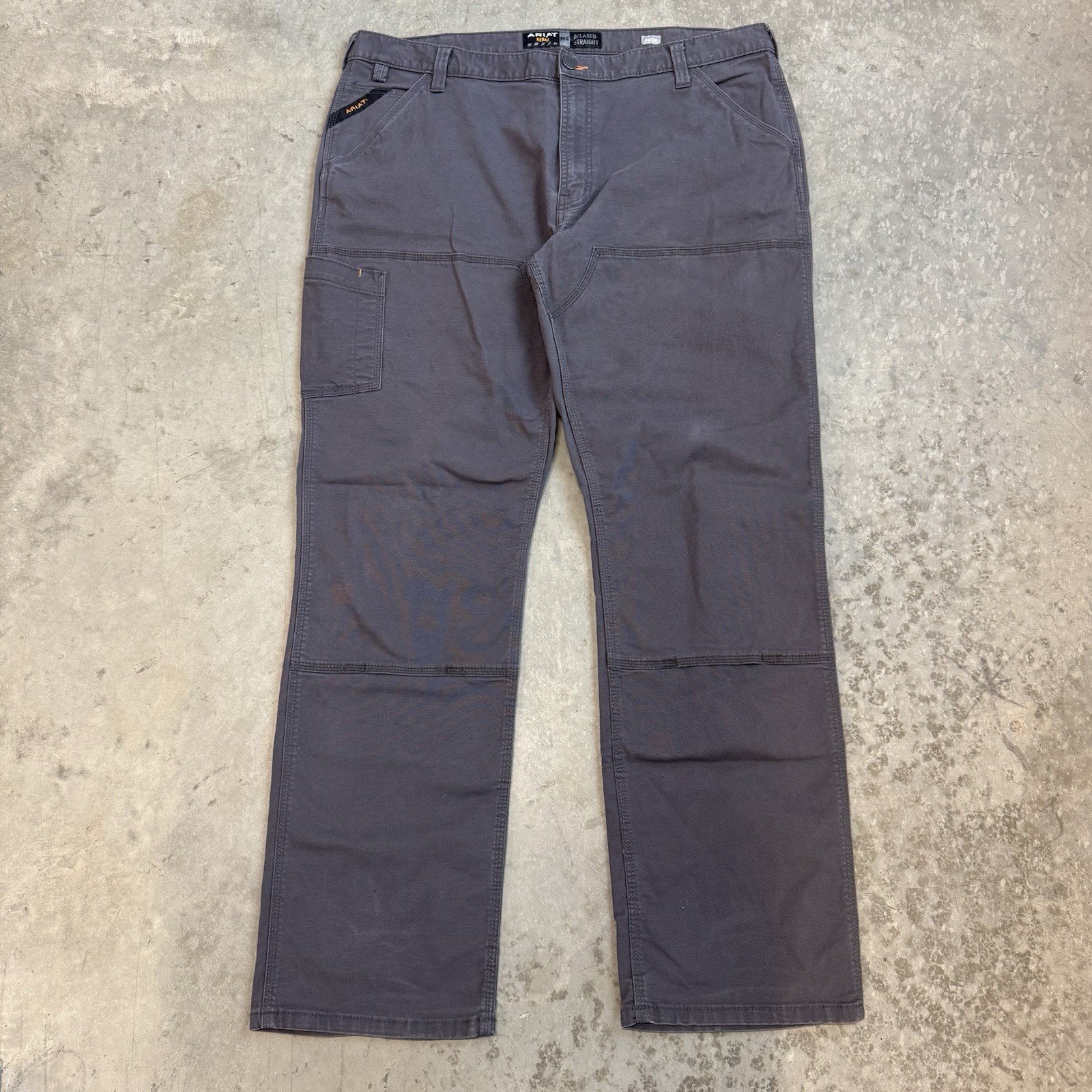 Ariat Rebar M4 Made Tough Double Front Work Pants Relaxed Straight Gray 40x33