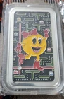 Ms PAC MAN Video Game 1 Oz .999 Silver Color Enameled Art Bar Mintage 200 #40