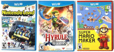 Nintendo Wii U Game Lot Super Mario Maker Hyrule Warriors Nintendo Land Tested