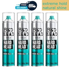 TIGI Bed Head Hard Head Extreme Hold Hairspray 11.7oz 385ml Pack of4 -free ship