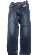 Old Navy Karate Jeans Boys 10 Regular Adjustable Waist Straight Leg Dark Wash