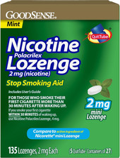 Mini Nicotine Polacrilex Lozenge, 2 Mg Nicotine , Mint Flavor, 135 Count