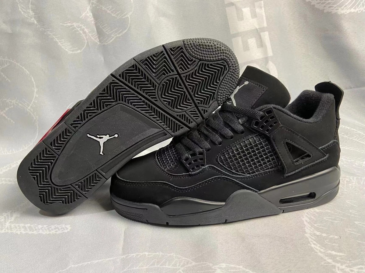 Size 7.5 - Jordan 4 Retro Mid Black Cat for sale online | eBay