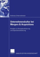 Unternehmenskultur Bei Mergers & Acquisitions Andreas Unterreitmeier