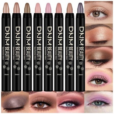 Kaely 8Pcs Cream Eye Shadow Sticks Set, Matte Shimmer Eyeliner Pencil Eyeshadow