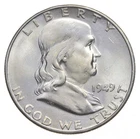 Choice Unc 1949 S Franklin Half Dollar Gem BU From Original Roll *1974