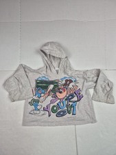 Vintage Looney Tunes Shirt Size 7 Hood Long Sleeve 90s Warner Bros. Stains READ