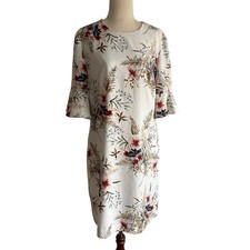 Cue Shift Dress Size AU 12/US 8 Bell Sleeve Floral