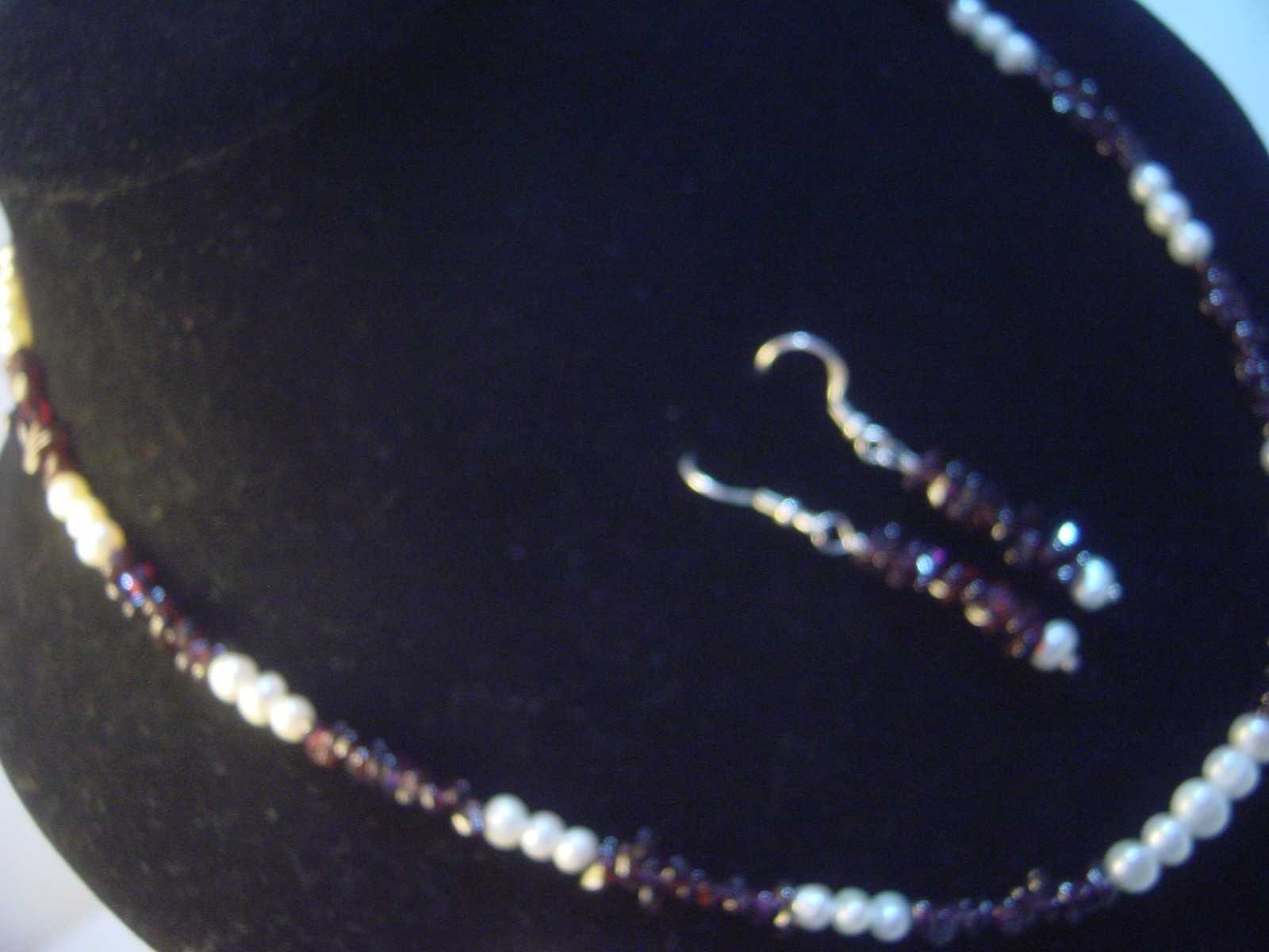 Solid Silver Set: Necklace, Bracelet & Earrings w… - image 5