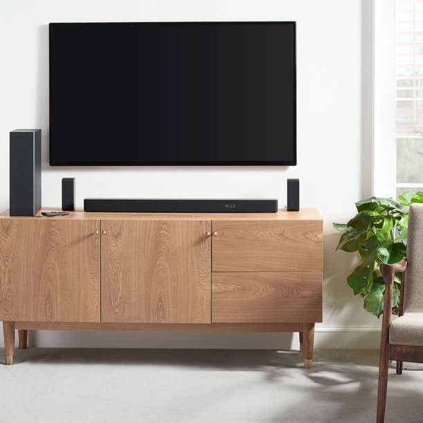 Onn 5.1 Soundbar with 37" Surround Sound Speakers and Wireless Subwoofer