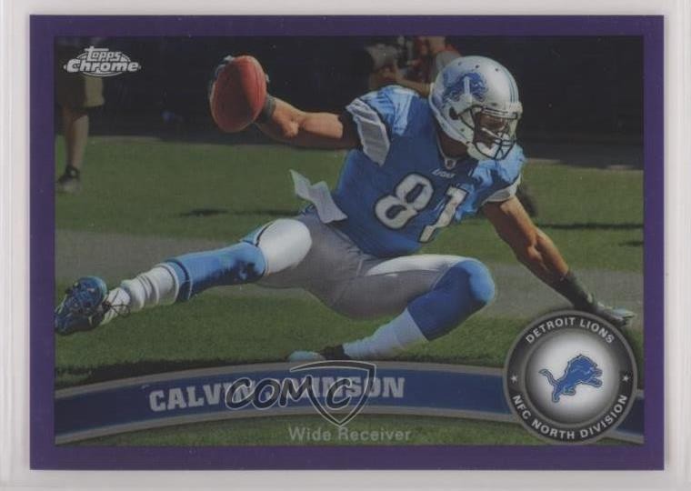 2011 Topps Chrome Retail Purple Refractor 173/499 Calvin Johnson #8 HOF