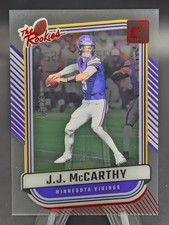 J.J. McCarthy 2024 Panini Clearly Donruss The Rookies Red #92/99