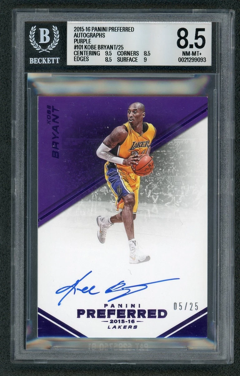 Kobe Bryant Basketball Trading Cards Autographed Sports 2015-16