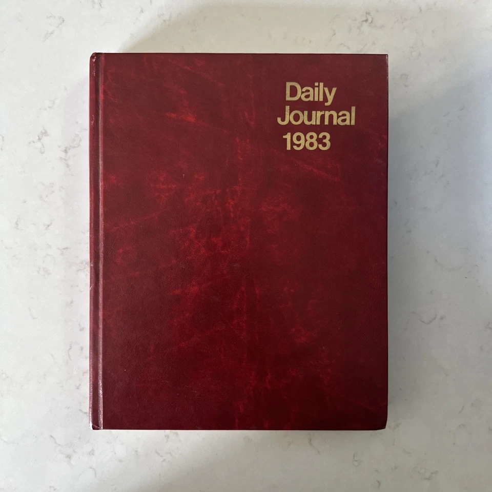 Vintage 1983 Southworth Note-a-Date 560/1950 Daily Journal Red Leather UNUSED - Image 2 of 4