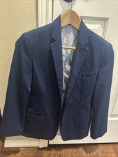IZOD Navy Blue Blazer Suit Jacket Boys Size 14 Regular EUC