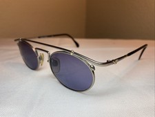Vintage 90  s EMPORIO ARMANI SILVER FRAME BLUE LENS 024-S 871-S 135 SUNGLASSES