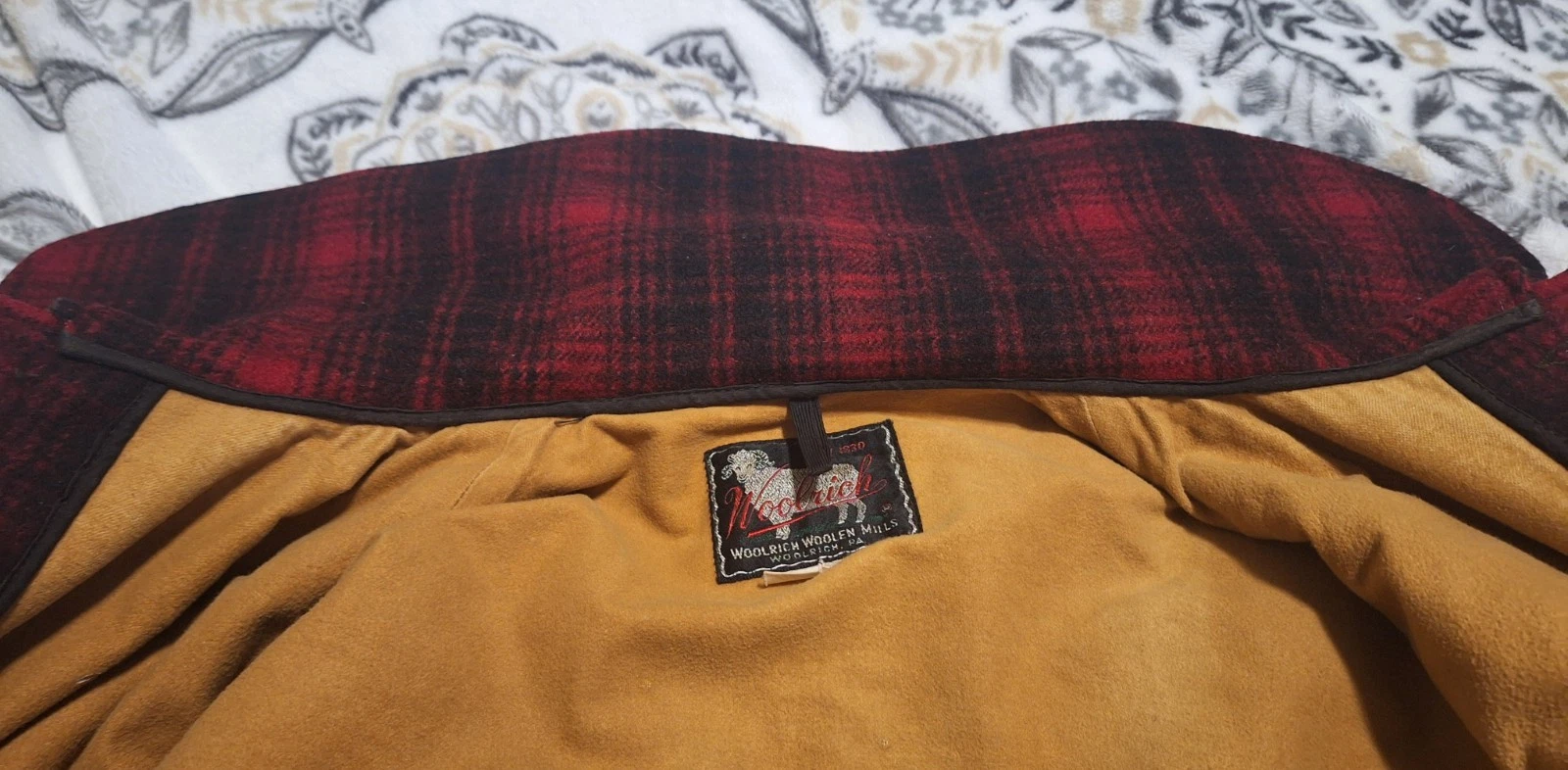 Vintage Woolrich Mackinaw Hunting Jacket Mens 46 Red Buffalo Plaid Wool 503 image 12