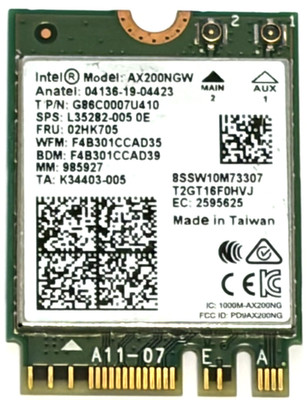 Intel Wifi 6 AX200 Wireless 867 Mbp/s Network Card - AX200NGW