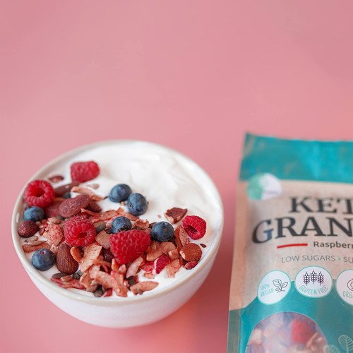 BIO Keto Granola Raspberry 290g – Low Carb Keto Müsli für ein leckeres Keto F... - Bild 4 von 9