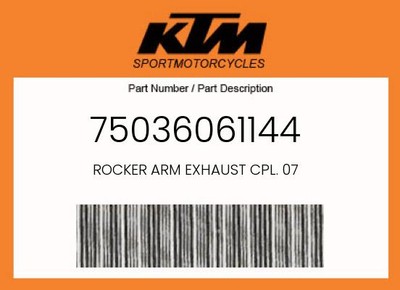 KTM Genuine Rocker Arm Exhaust Cpl. 07 - 75036061144