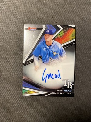 Curtis Mead 2022 Bowman s Best On Card Auto Tampa Bay Rays