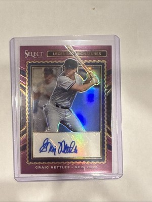 2025 Panini Select Graig Nettles Purple Prizm Auto # d /35 Legendary Signatures
