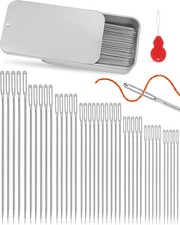 FIVEIZERO 80/40 PCS Premium Stainless Steel Sewing Needles, 7 Sliver 40PCS