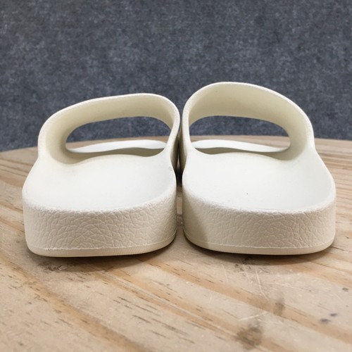 Adidas Sandals Womens 9D Adilette Aqua Slide White Slip On Open Toe Casual Flats - Picture 9 of 17