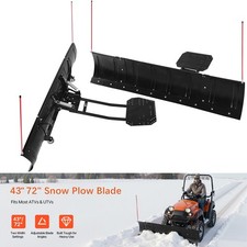 Uimoso 43 - 72 Adjustable Snow Plow Blade Utv Atv Kit For Snow Removal