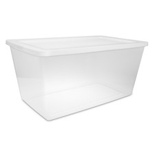 New Sterilite Large Storage Bin, 90 Quart Clear Plastic Storage Container
