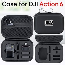 For DJI Osmo Action6 Camera Storage Bag Dustproof Shockproof PU Carry Case Cover