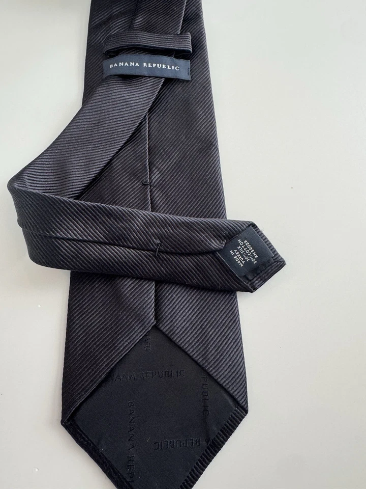 BANANA REPUBLIC CORBATA HOMBRE GRIS CARBÓN NEGRO Foto 3 de 3