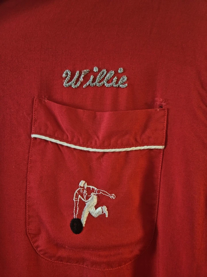 50s Crown Prince Chain Stitch Bowling Shirt Men's 16-16 ½ READ DESCRIPTION - Image 2 of 4