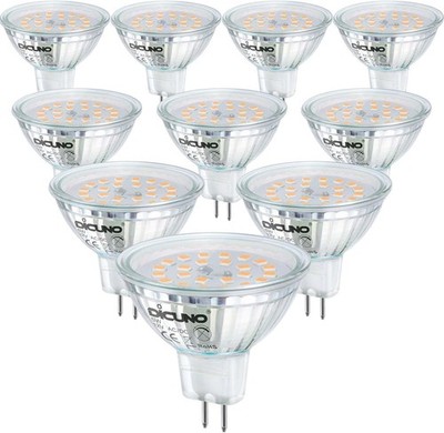DiCUNO MR16 LED Bulbs 12V 50W Halogen 10 Count (Pack of 1), Warm White 2700k 