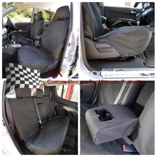 Mitsubishi L200 2006-2015 Tailored Front & Rear Seat Covers Black 151 152