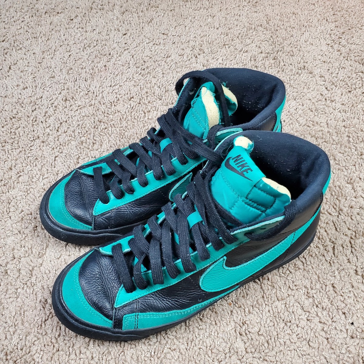 Nike Blazer Mid 77 By You ID Shoes Men's Black Green Sneakers