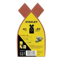 Image of 20 x Stanley B&D 40/80/120/240g Multi Sander Sanding Sheets KA270GTK KA270K