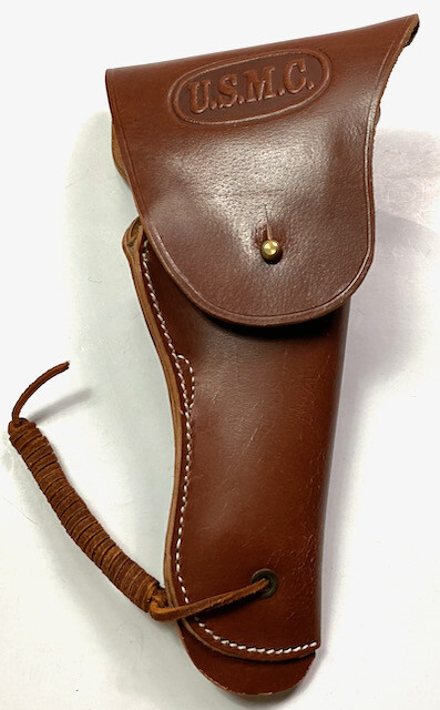 WWII US USMC MARINE M1924 m1911 M1911A1 COLT .45 PISTOL HOLSTER-USMC MARKED