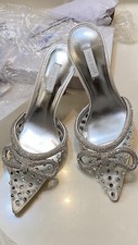 Nine West Clear Rhinestones Shoes Size 7 NEW