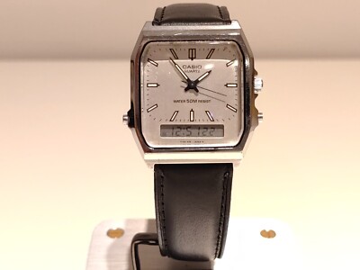 【稼働品】CASIO ALARM CHRONO W-31 VINTAGE RARE CHROMED ANALOG DIGITAL ALARM CHRONOGRAPH MEN'S WATCH